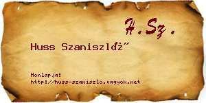 Huss Szaniszló névjegykártya